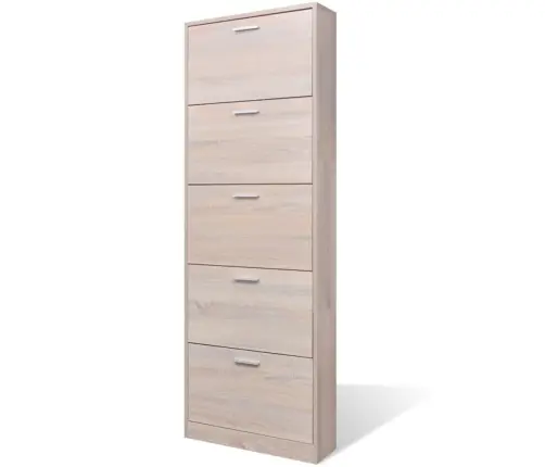 Apavu Plaukts, 5 Nodalījumi, Ozolkoka Krāsa Vidaxl