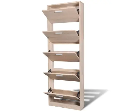 Apavu Plaukts, 5 Nodalījumi, Ozolkoka Krāsa Vidaxl