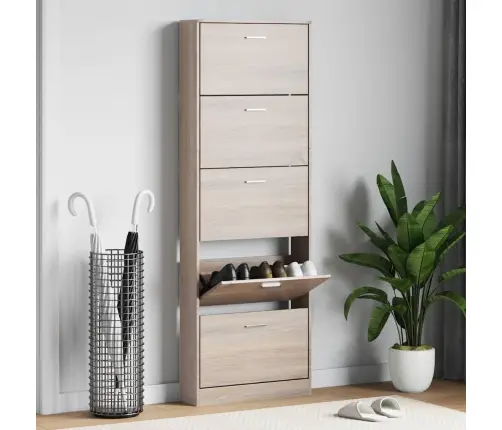 Apavu Plaukts, 5 Nodalījumi, Ozolkoka Krāsa Vidaxl