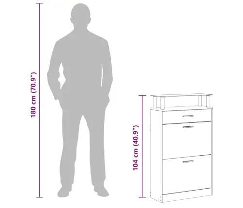 Apavu Plaukts Ar Atvilktni Un Stikla Plauktu, Balts Vidaxl