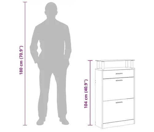 Apavu Plaukts Ar Atvilktni Un Stikla Plauktu, Ozolkoka Krāsa Vidaxl