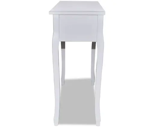 Tualetes Konsoles Galdiņš Ar 3 Atvilktnēm, Balts  Vidaxl Tualetes Konsoles Galdiņš Ar 3 Atvilktnēm, Balts  Vidaxl