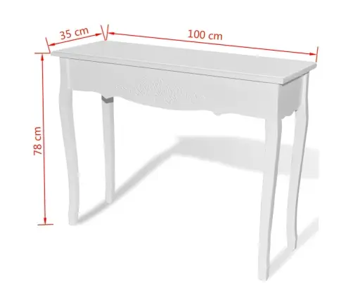 Tualetes Galdiņš, Balts Vidaxl