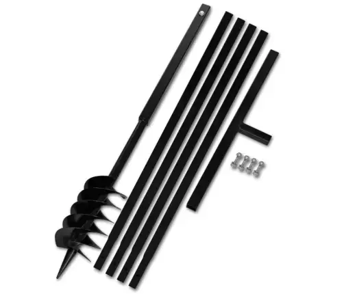 Terasest 120 Mm Maapuur Käepidemega Koos 5 M Pikendustoruga