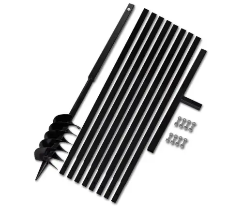 Terasest 120 Mm Maapuur Käepidemega Koos 9 M Pikendustoruga