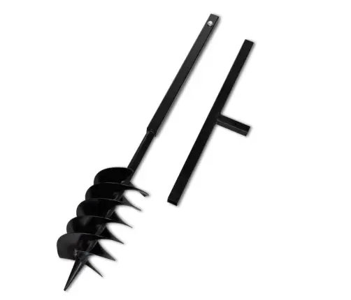 Plieninis 15 Cm Žemės Grąžtas Su Rankena Ir Ilgintuvais, 13 M