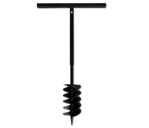 Plieninis 15 Cm Žemės Grąžtas Su Rankena Ir Ilgintuvais, 13 M