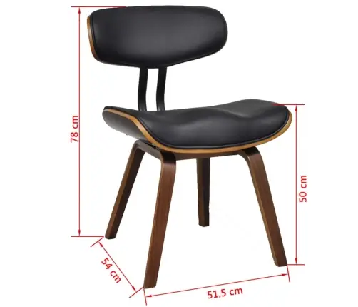 Söögitoolid 4 Tk, Painutatud Puit Ja Kunstnahk