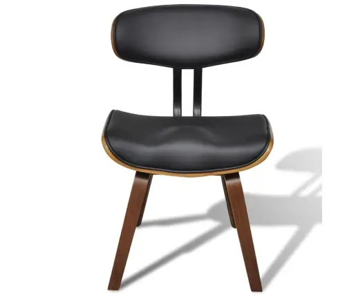 Virtuves Krēsli, 6 Gab., Liekts Koks Un Mākslīgā Āda Vidaxl