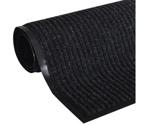 Melns Durvju Paklājs Pvc 90 X 120 Cm