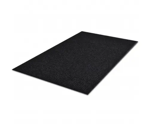 Melns Durvju Paklājs 90 X 150 Cm Pvc