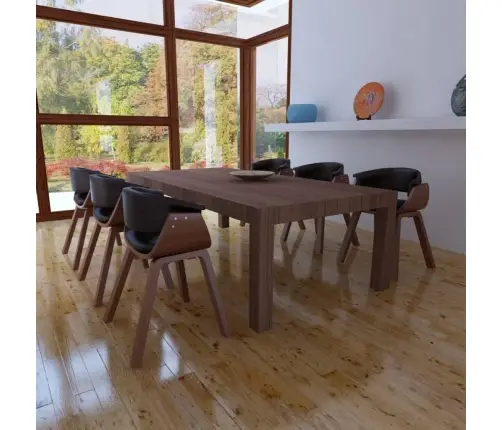 Söögitoolid 6 Tk, Painutatud Puit Ja Kunstnahk