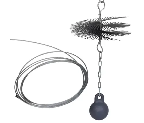 Drāšu Birste 25 Cm Ø Ar Atsvaru 1,41 Kg Un Auklu 15 M