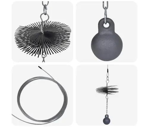 Drāšu Birste 25 Cm Ø Ar Atsvaru 1,41 Kg Un Auklu 15 M