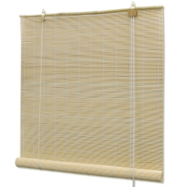 Ruļļu Žalūzija, Dabīgas Krāsas Bambuss, 120X220 Cm Vidaxl
