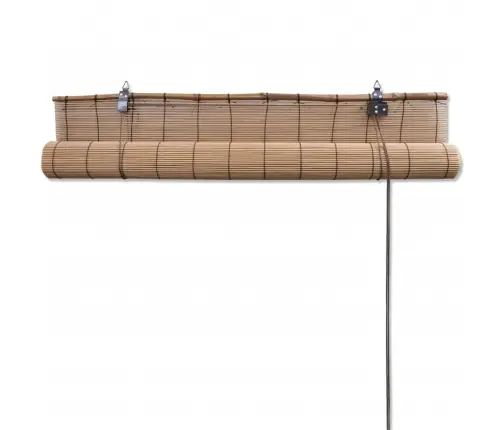 Ruļļu Žalūzija, Brūns Bambuss, 120X160 Cm Vidaxl