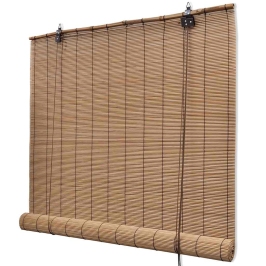 Ruļļu Žalūzija, Brūns Bambuss, 150X220 Cm Vidaxl