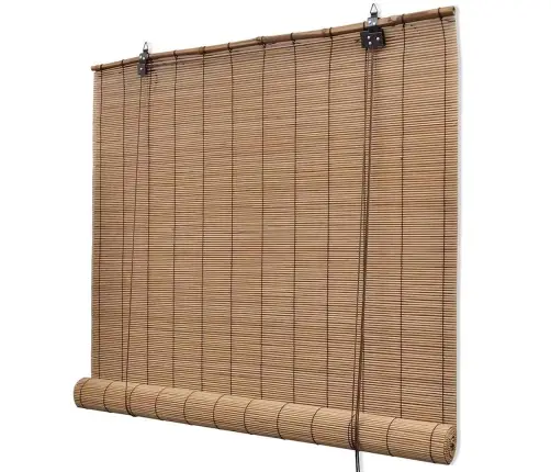 Ruļļu Žalūzija, Brūns Bambuss, 150X220 Cm Vidaxl