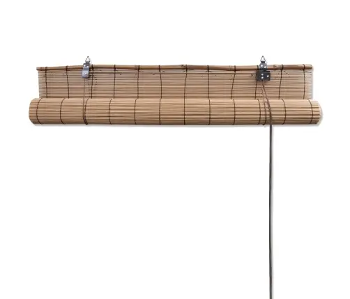 Ruļļu Žalūzija, Brūns Bambuss, 150X220 Cm Vidaxl