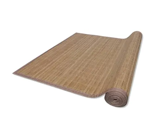 Kilimas, 120X180cm Rudos Spalvos, Bambukas, Stačiakampis Kilimas, 120X180cm Rudos Spalvos, Bambukas, Stačiakampis