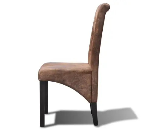 Virtuves Krēsli, 6 Gab., Brūna Mākslīgā Āda Vidaxl