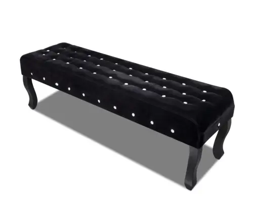 Suoliukas, Juodos Spalvos, Audinys Su Krištolo Sagomis