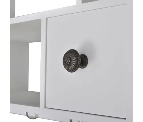 Virtuves Sienas Plaukts, Balts Koks  Vidaxl