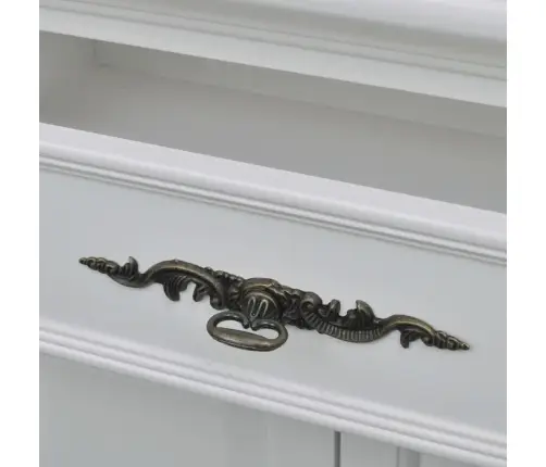 Skapītis Ar 2 Durvīm Un 1 Atvilktni, Balts Koks Vidaxl