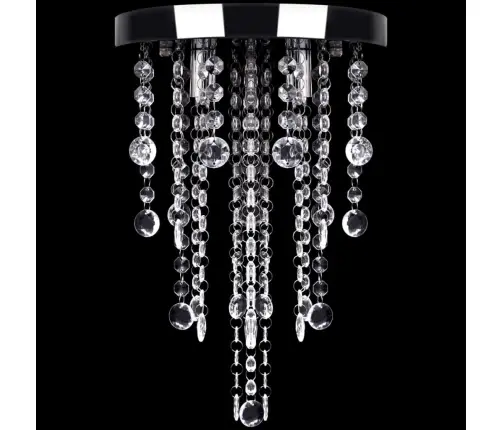 Metallist Laelamp/ Lühter Kristallidega