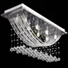 Griestu Lampa Ar Mirdzošām Kristālu Pērlītēm, Balta, 8Xg9, 29 Cm