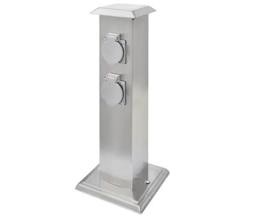 Dārza Strāvas Sadalītājs 4 Rozetes, Nerūsējošais Tērauds