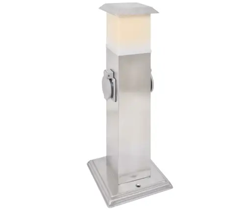 Dārza Strāvas Sadalītājs Ar Lampu, Nerūsējošais Tērauds