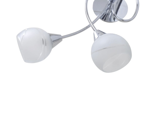 Griestu Lampa Ar Stikla Kupoliem, Paredzēta 5 E14 Spuldzēm