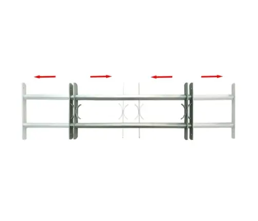 Regulējama Logu Drošības Reste Ar 2 Stieņiem, 700 - 1050 Mm