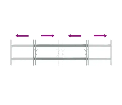 Regulējama Logu Drošības Reste Ar 2 Stieņiem, 700 - 1050 Mm