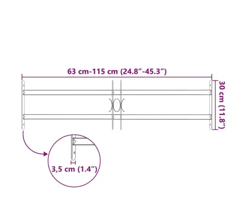 Regulējama Logu Drošības Reste Ar 2 Stieņiem, 700 - 1050 Mm