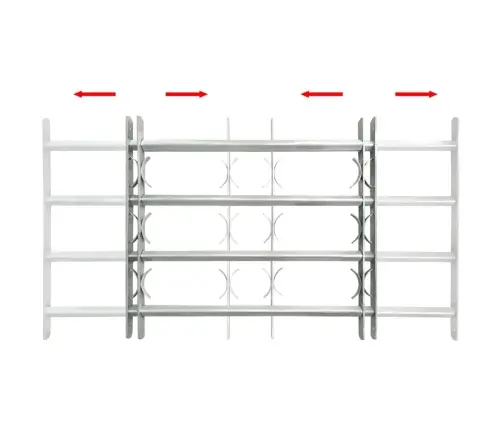 Regulējama Logu Drošības Reste Ar 4 Stieņiem, 700 - 1050 Mm