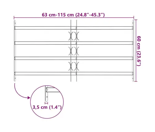 Regulējama Logu Drošības Reste Ar 4 Stieņiem, 700 - 1050 Mm