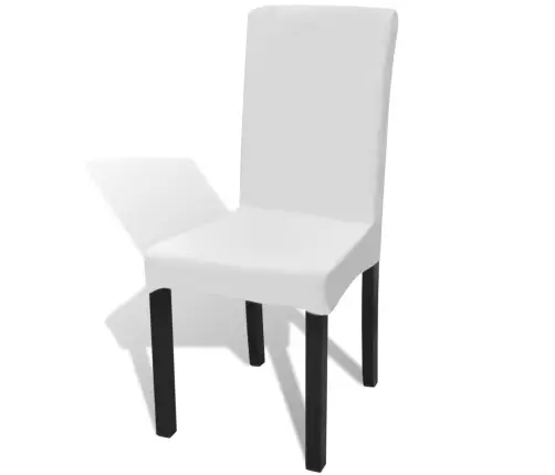 Elastīgi Krēslu Pārvalki, 6 Gab., Balti Vidaxl
