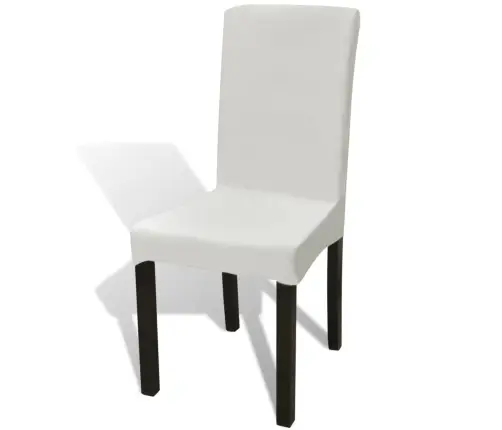 Elastīgi Krēslu Pārvalki, 6 Gab., Krēmkrāsas Vidaxl