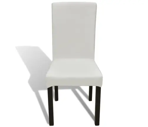 Elastīgi Krēslu Pārvalki, 6 Gab., Krēmkrāsas Vidaxl