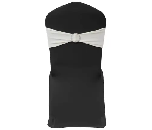 25 Dekoratīvās Krēslu Lentes Staipīgas Ar Kristālu Sprādzi Krēmkrāsā