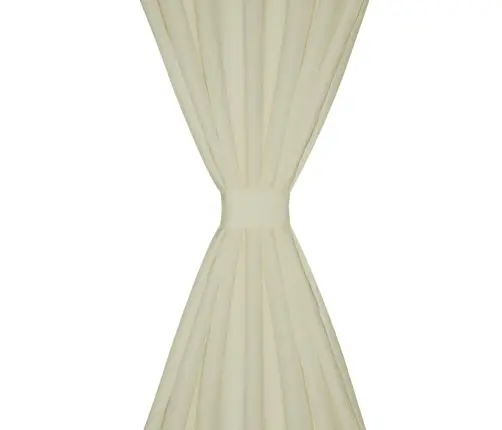 Kreminės Spalvos Užuolaidos Su Kilpomis 140 X 175 cm 2 Vnt.