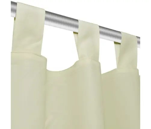 Kreminės Spalvos Užuolaidos Su Kilpomis 140 X 225 cm 2 Vnt.