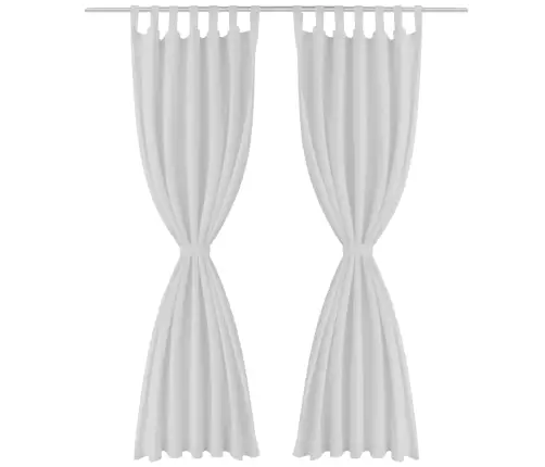 Aasadega Satiinist Kardinad 2 Tk 140 X 245 Cm Valge