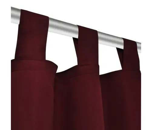 Aizkari Ar Cilpām, 140 X 175 Cm, 2 Gab., Bordo Satīns