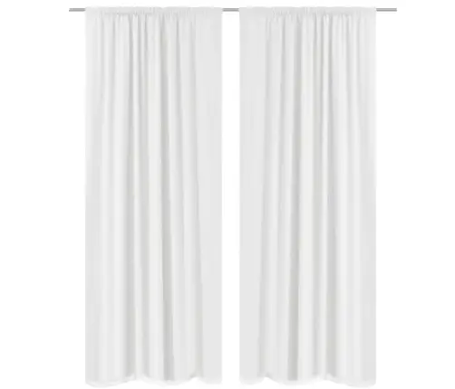 Naktinės Užuolaidos, 2Vnt., Dvisluoksnės, 140X245cm Baltos