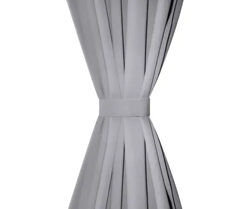 Tumšie Aizkari, 2 Gab., Uzverami Uz Stangas, 135X245 Cm, Pelēki Vidaxl