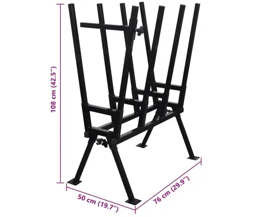 Must Pulbervärvitud Saagimispukk Puidutöödeks