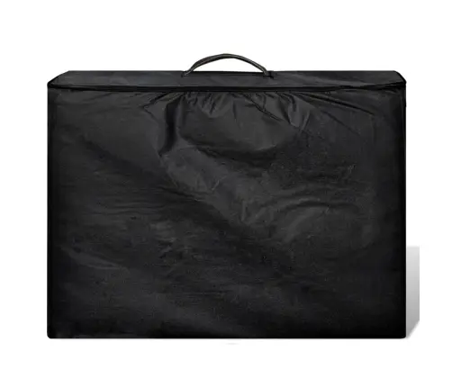 Sulankstomas Masažo Stalas, Juodas, 2 Zonų, Su Mediniu Rėmu